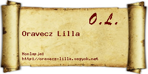 Oravecz Lilla névjegykártya
